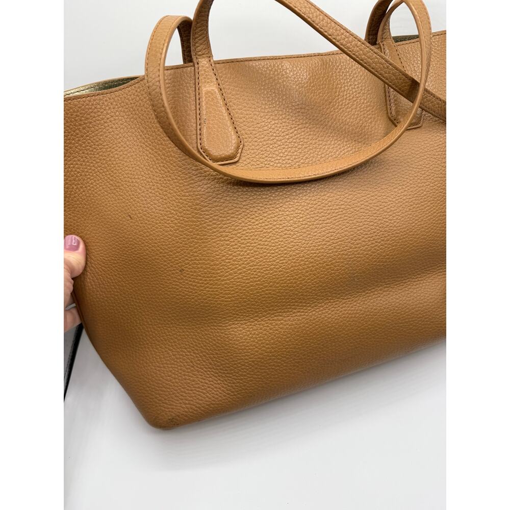 Tory Burch Tote Bag Pebbled Leather - Tan/ Camel gold hardware - Picture 3 of 9